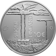 Finland 10 Euro Frans Eemil Sillanpaa 2013 Proof KM# 201 SUOMI FINLAND 10€ coin obverse Finland 10 Euro Frans Eemil Sillanpaa 2013 Proof KM# 201 SUOMI FINLAND 10€ coin obverse