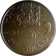 Finland 10 Euro Juhani Aho 2011 P Proof KM# 168a 2011 10€ SUOMI FINLAND coin obverse Finland 10 Euro Juhani Aho 2011 P Proof KM# 168a 2011 10€ SUOMI FINLAND coin obverse