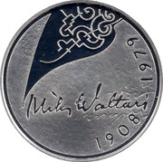 Finland 10 Euro Mika Waltari 2008 P KM# 142 MIKA WALTARI 1908 - 1979 coin reverse