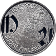 Finland 10 Euro Mikael Agricola 2007 P KM# 136 10 € SUOMI FINLAND coin reverse