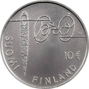 Finland 10 Euro Minna Canth 2010 P KM# 152 SUOMI FINLAND 10 € coin obverse Finland 10 Euro Minna Canth 2010 P KM# 152 SUOMI FINLAND 10 € coin obverse