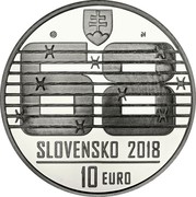 Slovakia 10 Euro Resistance against the Warsaw Pact invasion 2018 BU 68 SLOVENSKO 2018 10 EURO coin obverse Slovakia 10 Euro Resistance against the Warsaw Pact invasion 2018 BU 68 SLOVENSKO 2018 10 EURO coin obverse