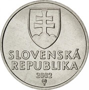 Slovakia 10 Halierov 2002 Proof KM# 17 Republic SLOVENSKÁ REPUBLIKA YEAR coin obverse Slovakia 10 Halierov 2002 Proof KM# 17 Republic SLOVENSKÁ REPUBLIKA YEAR coin obverse