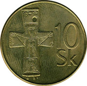 Slovakia 10 Korun 1993 KM# 11 Republic 10 SK coin reverse Slovakia 10 Korun 1993 KM# 11 Republic 10 SK coin reverse