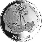 Latvia 10 Latu Riga 800 1995 Proof KM# 27 LIELAS GILDES GERBONIS XIV GS. RIGA-800 coin reverse Latvia 10 Latu Riga 800 1995 Proof KM# 27 LIELAS GILDES GERBONIS XIV GS. RIGA-800 coin reverse