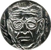 Finland 10 Markkaa 7th President Paasikivi 1970 S-H KM# 51 J.K.PAASIKIVI 27.11.1870 - 14.12.1956 coin obverse Finland 10 Markkaa 7th President Paasikivi 1970 S-H KM# 51 J.K.PAASIKIVI 27.11.1870 - 14.12.1956 coin obverse