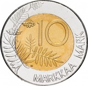 Finland 10 Markkaa European Unity 1995 M KM# 82 10 MARKKAA MARK M coin reverse Finland 10 Markkaa European Unity 1995 M KM# 82 10 MARKKAA MARK M coin reverse