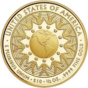 USA $10 Patricia Nixon 2016 W Proof KM# 627 ∙ UNITED STATES OF AMERICA ∙ E PLURIBUS UNUM ∙ $10 ∙ 1/2 OZ. .9999 FINE GOLD coin reverse USA $10 Patricia Nixon 2016 W Proof KM# 627 ∙ UNITED STATES OF AMERICA ∙ E PLURIBUS UNUM ∙ $10 ∙ 1/2 OZ. .9999 FINE GOLD coin reverse