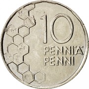 Finland 10 Pennia 1998 M Proof KM# 65 Reform Coinage 10 PENNIÄ PENNI coin reverse