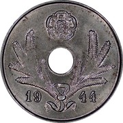 Finland 10 Pennia Hole center 1944 KM# 34.1 DATE coin obverse Finland 10 Pennia Hole center 1944 KM# 34.1 DATE coin obverse