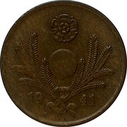 Finland 10 Pennia Without center hole 1941 KM# 33.2 1941 coin obverse Finland 10 Pennia Without center hole 1941 KM# 33.2 1941 coin obverse