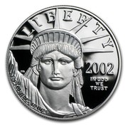 USA $100 American Eagle 2002 W Proof KM# 342 LIBERTY 2002 IN GOD WE TRUST E PLURIBUS UNUM coin obverse USA $100 American Eagle 2002 W Proof KM# 342 LIBERTY 2002 IN GOD WE TRUST E PLURIBUS UNUM coin obverse