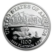 USA $100 American Eagle 2002 W Proof KM# 342 UNITED STATES OF AMERICA .9995 PLATINUM 1 OZ. $100 W coin reverse USA $100 American Eagle 2002 W Proof KM# 342 UNITED STATES OF AMERICA .9995 PLATINUM 1 OZ. $100 W coin reverse