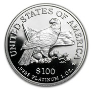 USA $100 American Eagle 2003 W Proof KM# 354 UNITED STATES OF AMERICA .9995 PLATINUM 1 OZ. $100 W coin reverse USA $100 American Eagle 2003 W Proof KM# 354 UNITED STATES OF AMERICA .9995 PLATINUM 1 OZ. $100 W coin reverse
