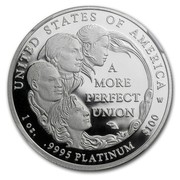 USA $100 American Eagle 2009 W Proof KM# 463 UNITED STATES OF AMERICA 1OZ. .9995 PLATINUM $100 W A MORE PERFRCT UNION coin reverse USA $100 American Eagle 2009 W Proof KM# 463 UNITED STATES OF AMERICA 1OZ. .9995 PLATINUM $100 W A MORE PERFRCT UNION coin reverse