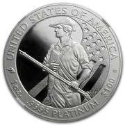 USA $100 American Eagle 2012 Proof KM# 541 UNITED STATES OF AMERICA 1OZ. .9995 PLATINUM $100 W coin reverse