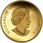 Canada 100 Dollars Parliament Buildings Fire 2016 Proof ELIZABETH II D ∙ G ∙ REGINA coin obverse Canada 100 Dollars Parliament Buildings Fire 2016 Proof ELIZABETH II D ∙ G ∙ REGINA coin obverse