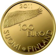 Finland 100 Euro 200th Anniversary of the Bank of Finland 2011 V Proof KM# 164 2011 100 EURO SUOMI FINLAND coin obverse Finland 100 Euro 200th Anniversary of the Bank of Finland 2011 V Proof KM# 164 2011 100 EURO SUOMI FINLAND coin obverse
