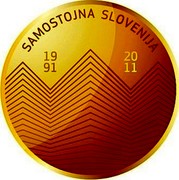 Slovenia 100 Euro 20th anniversary of Slovenia's Independence 2011 Proof KM# 103 SAMOSTOJNA SLOVENIJA 1991 2011 coin reverse Slovenia 100 Euro 20th anniversary of Slovenia's Independence 2011 Proof KM# 103 SAMOSTOJNA SLOVENIJA 1991 2011 coin reverse