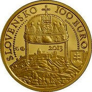 Slovakia 100 Euro Coronations in Bratislava - Maximilian II 2013 Proof KM# 132 SLOVENSKO 100 EURO 2013 coin obverse Slovakia 100 Euro Coronations in Bratislava - Maximilian II 2013 Proof KM# 132 SLOVENSKO 100 EURO 2013 coin obverse