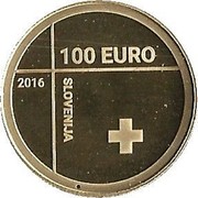 Slovenia 100 Euro Red Cross 2016 Proof 100 EURO 2016 SLOVENIJA coin obverse Slovenia 100 Euro Red Cross 2016 Proof 100 EURO 2016 SLOVENIJA coin obverse