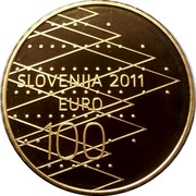 Slovenia 100 Euro World Rowing Championships - Bled 2011 Proof KM# 105 SLOVENIJA 2011 EURO 100 coin obverse
