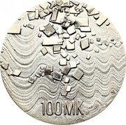 Finland 100 Markkaa 75th Anniversary of Independence 1992 M-S KM# 71 100 MK coin reverse Finland 100 Markkaa 75th Anniversary of Independence 1992 M-S KM# 71 100 MK coin reverse