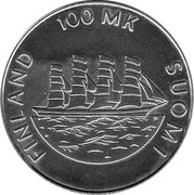 Finland 100 Markkaa Aland 1991 P-M KM# 70 FINLAND 100 MK SUOMI coin obverse Finland 100 Markkaa Aland 1991 P-M KM# 70 FINLAND 100 MK SUOMI coin obverse
