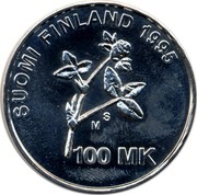 Finland 100 Markkaa Artturi Ilmari Virtanen 1995 S-M KM# 80 SUOMI FINLAND 1995 100 MK coin obverse Finland 100 Markkaa Artturi Ilmari Virtanen 1995 S-M KM# 80 SUOMI FINLAND 1995 100 MK coin obverse