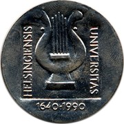 Finland 100 Markkaa University of Helsinki 1990 H-M KM# 68 HELSINGIENSIS UNIVERSITAS 1640-1990 coin reverse Finland 100 Markkaa University of Helsinki 1990 H-M KM# 68 HELSINGIENSIS UNIVERSITAS 1640-1990 coin reverse