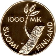 Finland 1000 Markkaa 80th Anniversary of Independence (1997) M-P Proof KM# 86 1000 MK M SUOMI FINLAND coin obverse Finland 1000 Markkaa 80th Anniversary of Independence (1997) M-P Proof KM# 86 1000 MK M SUOMI FINLAND coin obverse