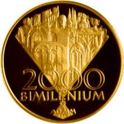 Slovakia 10000 Korun Bimillennium (2000) Proof KM# 52 2000 BIMILENIUM AD MM coin reverse Slovakia 10000 Korun Bimillennium (2000) Proof KM# 52 2000 BIMILENIUM AD MM coin reverse