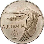 Australia 100c Swan 1967 X# M2 AUSTRALIA 1967 coin obverse Australia 100c Swan 1967 X# M2 AUSTRALIA 1967 coin obverse