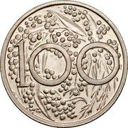 Australia 100c Swan 1967 X# M2 100 coin reverse Australia 100c Swan 1967 X# M2 100 coin reverse