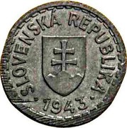 Slovakia 10h Trial Strike 1943  SLOVENSKÁ REPUBLIKA ∙ 1943 ∙ coin obverse Slovakia 10h Trial Strike 1943  SLOVENSKÁ REPUBLIKA ∙ 1943 ∙ coin obverse