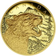 Canada 1250 Dollars Growling Cougar 2015 Proof CANADA 2015 coin reverse Canada 1250 Dollars Growling Cougar 2015 Proof CANADA 2015 coin reverse