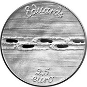 Latvia 2.5 Euro Eduards Veidenbaums 2017 Proof KM# 193 EDUARDS 2,5 EURO coin reverse Latvia 2.5 Euro Eduards Veidenbaums 2017 Proof KM# 193 EDUARDS 2,5 EURO coin reverse