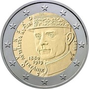 Slovakia 2 Euro 100th anniversary of the death of Milan Rastislav Štefánik 2019 SLOVENSKO MILAN RASTISLAV ŠTEFÁNIK 1880 1919 2019 coin obverse Slovakia 2 Euro 100th anniversary of the death of Milan Rastislav Štefánik 2019 SLOVENSKO MILAN RASTISLAV ŠTEFÁNIK 1880 1919 2019 coin obverse