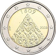 Finland 2 Euro 200 years of Finnish Autonomy 2009 Proof KM# 149 1809 FI 2009 coin obverse Finland 2 Euro 200 years of Finnish Autonomy 2009 Proof KM# 149 1809 FI 2009 coin obverse