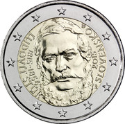 Slovakia 2 Euro (200th anniversary of the Ludovit Stur) 2015 SLOVENSKO 1815-1856 ĽUDOVÍT ŠTÚR MK IŘ coin obverse Slovakia 2 Euro (200th anniversary of the Ludovit Stur) 2015 SLOVENSKO 1815-1856 ĽUDOVÍT ŠTÚR MK IŘ coin obverse