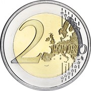 Latvia 2 Euro 30th Anniversary of the Flag of Europe 2015 KM# 172 2 EURO LL coin reverse