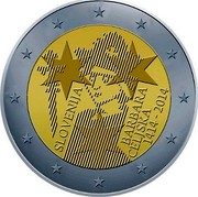 Slovenia 2 Euro Barbara of Celje 2014 KM# 117 SLOVENIJA BARBARA CELJSKA 1414 - 2014 coin obverse Slovenia 2 Euro Barbara of Celje 2014 KM# 117 SLOVENIJA BARBARA CELJSKA 1414 - 2014 coin obverse