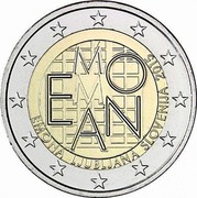 Slovenia 2 Euro Emona-Ljubljana 2015  EMONA M EMONA LJUBLJANA SLOVENIJA 2015 coin obverse Slovenia 2 Euro Emona-Ljubljana 2015  EMONA M EMONA LJUBLJANA SLOVENIJA 2015 coin obverse