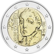 Finland 2 Euro Helene Schjerfbeck 2012 Proof KM# 182 HELENE SCHJERFBECK FI 2012 1862-1946 coin obverse Finland 2 Euro Helene Schjerfbeck 2012 Proof KM# 182 HELENE SCHJERFBECK FI 2012 1862-1946 coin obverse