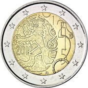 Finland 2 Euro Rahapaja - Markka 2010 Proof KM# 154 2010 FI coin obverse Finland 2 Euro Rahapaja - Markka 2010 Proof KM# 154 2010 FI coin obverse