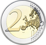 Slovakia 2 Euro Saints Cyril and Methodius 2013 KM# 128 2 EURO LL coin reverse Slovakia 2 Euro Saints Cyril and Methodius 2013 KM# 128 2 EURO LL coin reverse