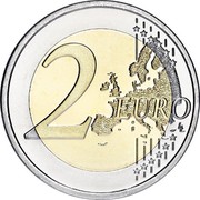 Latvia 2 Euro The Black Stork 2015 KM# 171 2 EURO LL coin reverse