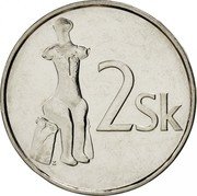 Slovakia 2 Koruny 2003 KM# 13 Republic 2SK coin reverse Slovakia 2 Koruny 2003 KM# 13 Republic 2SK coin reverse