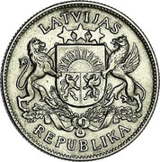 Latvia 2 Lati 1926 KM# 8 First Republic (1918-1939) LATVIJAS REPUBLIKA coin obverse Latvia 2 Lati 1926 KM# 8 First Republic (1918-1939) LATVIJAS REPUBLIKA coin obverse