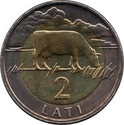Latvia 2 Lati KM# 38 Standart Coinage 2 LATI coin reverse Latvia 2 Lati KM# 38 Standart Coinage 2 LATI coin reverse